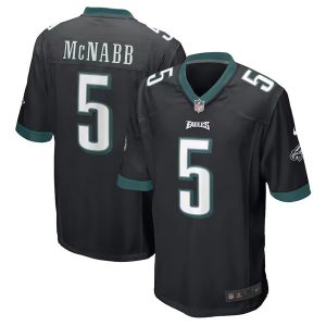 Men Philadelphia Eagles #5 Donovan McNabb Black Stitched Jersey