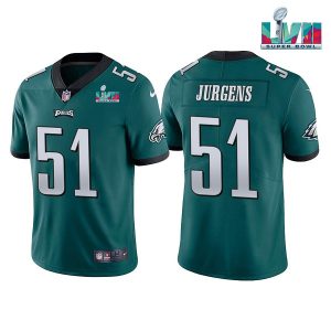 Men Philadelphia Eagles #51 Cam Jurgens Green Super Bowl LVII Vapor Untouchable Limited Stitched Jersey