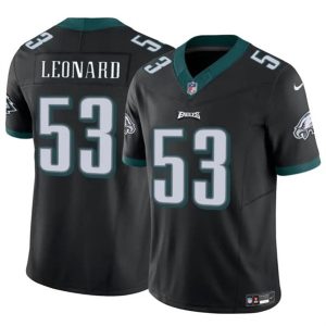 Men Philadelphia Eagles #53 Shaquille Leonard Black 2023 F.U.S.E. Vapor Untouchable Limited Football Stitched Jersey