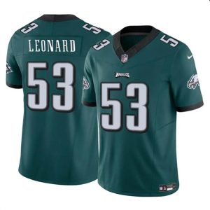 Men Philadelphia Eagles #53 Shaquille Leonard Green 2023 F.U.S.E. Vapor Untouchable Limited Football Stitched Jersey