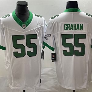 Men Philadelphia Eagles #55 Brandon Graham White 2023 F.U.S.E. Vapor Untouchable Stitched Football Jersey