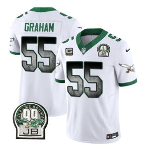 Men Philadelphia Eagles #55 Brandon Graham White 2023 F.U.S.E. With 4-star C Patch Throwback Vapor Untouchable Limited Football Stitched Jersey