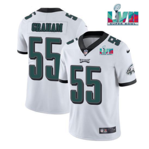 Men Philadelphia Eagles #55 Brandon Graham White Super Bowl LVII Patch Vapor Untouchable Limited Stitched Football Jersey