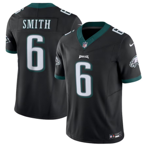 Men Philadelphia Eagles #6 DeVonta Smith Black 2023 F.U.S.E. Vapor Untouchable Limited Stitched Football Jersey