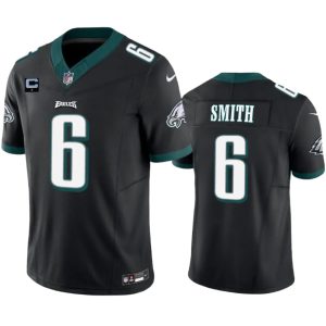 Men Philadelphia Eagles #6 DeVonta Smith Black 2023 F.U.S.E. With 1-Star C Patch Vapor Vapor Untouchable Limited Football Stitched Jersey