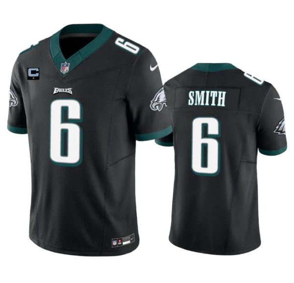 Men Philadelphia Eagles #6 DeVonta Smith Black 2023 F.U.S.E. With 1-Star C Patch Vapor Vapor Untouchable Limited Football Stitched Jersey