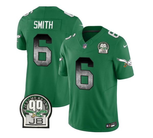 Men Philadelphia Eagles #6 DeVonta Smith Green 2023 F.U.S.E. Throwback Vapor Untouchable Limited Football Stitched Jersey