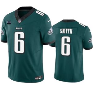 Men Philadelphia Eagles #6 DeVonta Smith Green 2023 F.U.S.E. With 1-Star C Patch Vapor Untouchable Limited Football Stitched Jersey