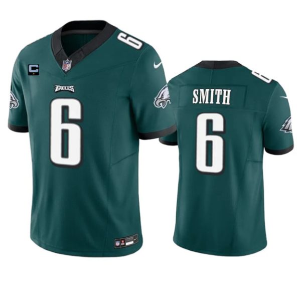 Men Philadelphia Eagles #6 DeVonta Smith Green 2023 F.U.S.E. With 1-Star C Patch Vapor Untouchable Limited Football Stitched Jersey