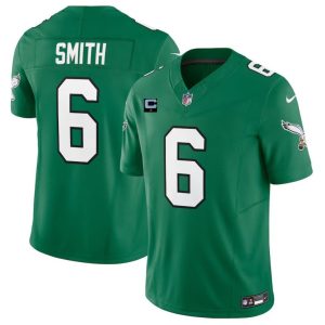 Men Philadelphia Eagles #6 DeVonta Smith Green 2023 F.U.S.E. With 1-Star C Patch Vapor Vapor Untouchable Limited Football Stitched Jersey