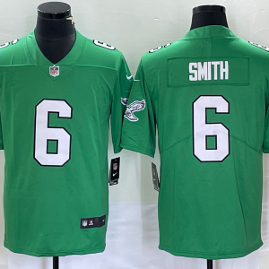 Men Philadelphia Eagles #6 DeVonta Smith Green Stitched Football Jersey