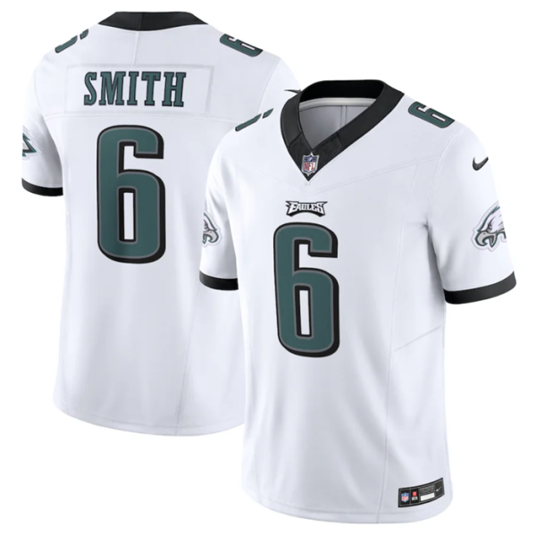 Men Philadelphia Eagles #6 DeVonta Smith White 2023 F.U.S.E. Vapor Untouchable Limited Stitched Football Jersey