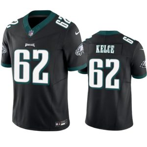 Men Philadelphia Eagles #62 Jason Kelce Black 2023 F.U.S.E. Vapor Untouchable Limited Stitched Football Jersey