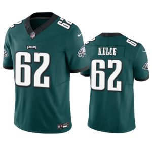 Men Philadelphia Eagles #62 Jason Kelce Green 2023 F.U.S.E. Vapor Untouchable Limited Stitched Football Jersey