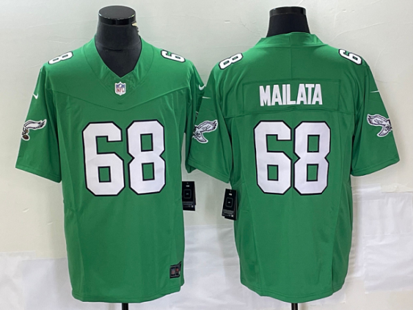 Men Philadelphia Eagles #68 Jordan Mailata Green 2023 F.U.S.E. Vapor Untouchable Stitched Football Jersey