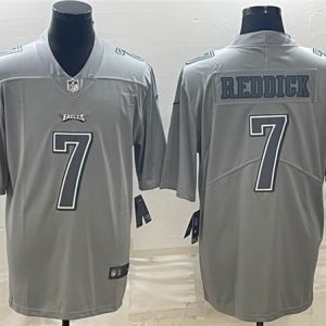 Men Philadelphia Eagles #7 Haason Reddick Gray Atmosphere Fashion Stitched Jersey