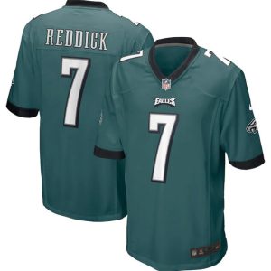 Men Philadelphia Eagles #7 Haason Reddick Green Stitched Game Jersey