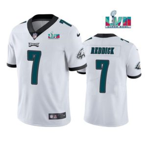 Men Philadelphia Eagles #7 Haason Reddick White Super Bowl LVII Patch Vapor Untouchable Limited Stitched Jersey