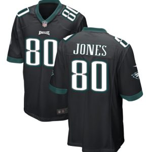 Men Philadelphia Eagles #80 Julio Jones Black 2023 Football Stitched Jersey