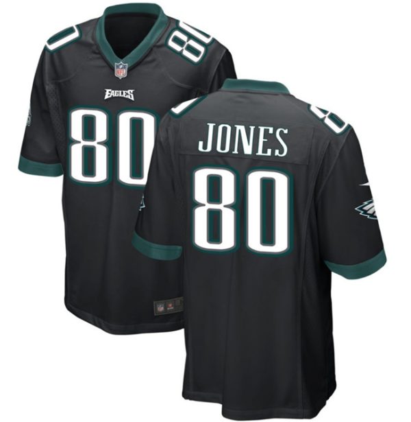 Men Philadelphia Eagles #80 Julio Jones Black 2023 Football Stitched Jersey