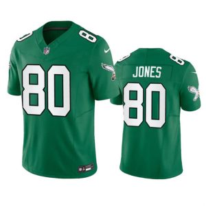 Men Philadelphia Eagles #80 Julio Jones Green 2023 F.U.S.E. Throwback Vapor Untouchable Limited Football Stitched Jersey