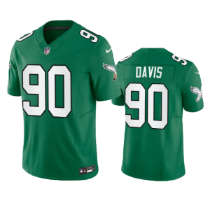 Men Philadelphia Eagles #90 Jordan Davis Green 2023 F.U.S.E. Vapor Untouchable Stitched Football Jersey