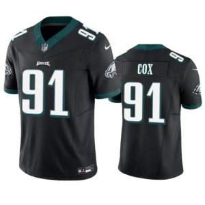 Men Philadelphia Eagles #91 Fletcher Cox Black 2023 F.U.S.E. Vapor Untouchable Limited Football Stitched Jersey