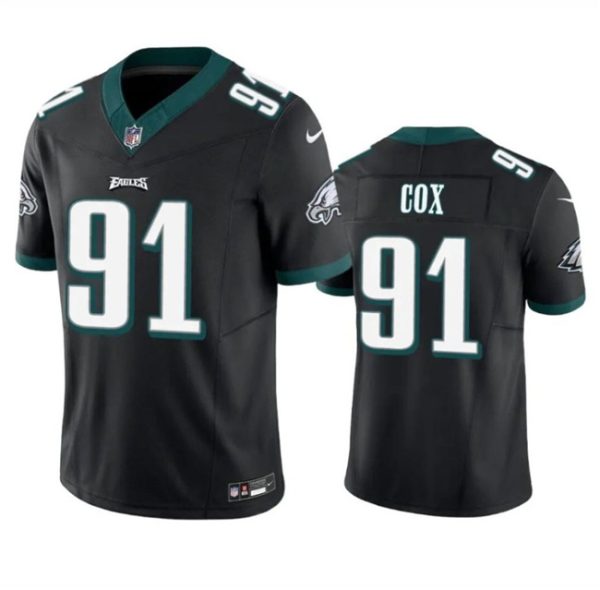 Men Philadelphia Eagles #91 Fletcher Cox Black 2023 F.U.S.E. Vapor Untouchable Limited Football Stitched Jersey