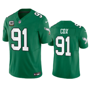 Men Philadelphia Eagles #91 Fletcher Cox Green 2023 F.U.S.E. With C Patch Vapor Untouchable Stitched Football Jersey