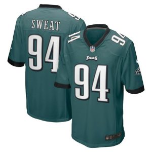 Men Philadelphia Eagles #94 Josh Sweat Green Stitched Game Jersey