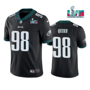 Men Philadelphia Eagles #98 Robert Quinn Black Super Bowl LVII Vapor Untouchable Limited Stitched Jersey