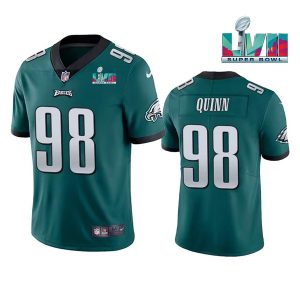 Men Philadelphia Eagles #98 Robert Quinn Green Super Bowl LVII Vapor Untouchable Limited Stitched Jersey