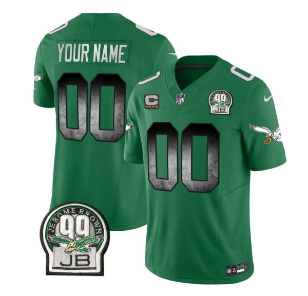 Men Philadelphia Eagles Active Player Custom Green 2023 F.U.S.E. Throwback Vapor Untouchable Limited Football Stitched Jersey