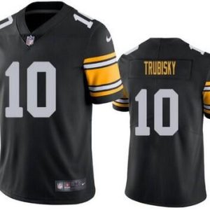 Men Pittsburgh Steelers #10 Mitchell Trubisky Black Vapor Untouchable Limited Stitched Jersey