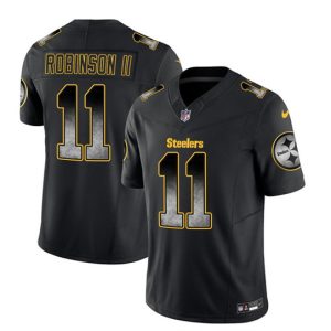 Men Pittsburgh Steelers #11 Allen Robinson II Black 2023 F.U.S.E. Smoke Vapor Untouchable Limited Football Stitched Jersey