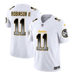 Men Pittsburgh Steelers #11 Allen Robinson II White 2023 F.U.S.E. Smoke Vapor Untouchable Limited Football Stitched Jersey