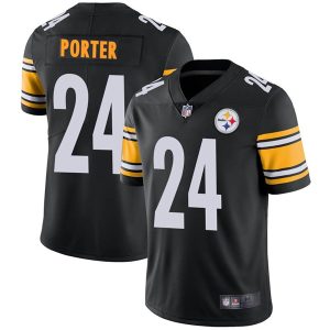 Men Pittsburgh Steelers #24 Joey Porter Jr. Black 2023 Draft Vapor Untouchable Limited Stitched Jersey