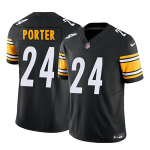 Men Pittsburgh Steelers #24 Joey Porter Jr. Black 2023 F.U.S.E. Vapor Untouchable Limited Football Stitched Jersey