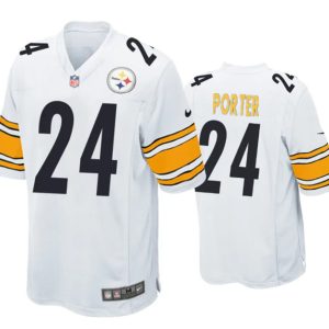 Men Pittsburgh Steelers #24 Joey Porter Jr. White Stitched Game Jersey