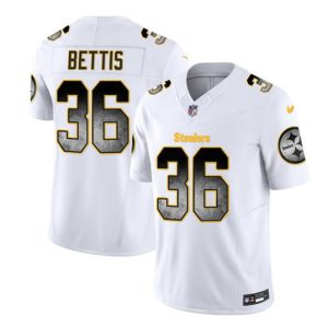 Men Pittsburgh Steelers #36 Jerome Bettis White 2023 F.U.S.E. Smoke Vapor Untouchable Limited Football Stitched Jersey