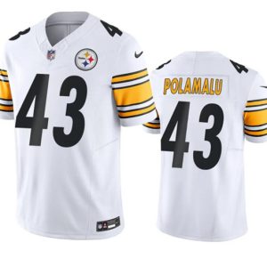 Men Pittsburgh Steelers #43 Troy Polamalu White 2023 F.U.S.E. Vapor Untouchable Color Rish Limited Football Stitched Jersey