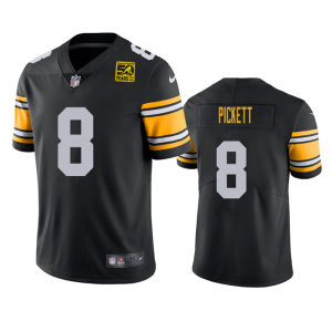 Men Pittsburgh Steelers #8 Kenny Pickett Black 2023 50th Anniversary Vapor Untouchable Limited Jersey