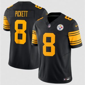 Men Pittsburgh Steelers #8 Kenny Pickett Black 2023 F.U.S.E. Color Rush Limited Stitched Jersey