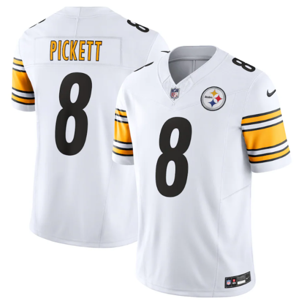 Men Pittsburgh Steelers #8 Kenny Pickett White 2023 F.U.S.E. Vapor Untouchable Limited Jersey