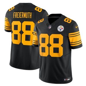 Men Pittsburgh Steelers #88 Pat Freiermuth Black 2023 F.U.S.E. Vapor Color Rush Limited Stitched Jersey