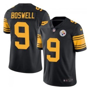 Men Pittsburgh Steelers #9 Chris Boswell Black Vapor Color Rush Stitched Jersey