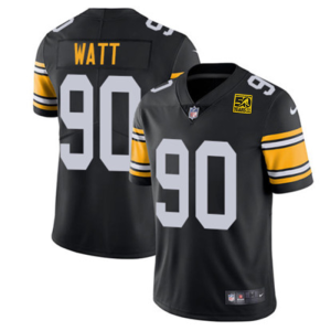 Men Pittsburgh Steelers #90 T.J. Watt Black 2023 50th Anniversary Vapor Untouchable Limited Jersey