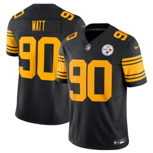 Men Pittsburgh Steelers #90 T.J. Watt Black 2023 F.U.S.E. Vapor Color Rush Limited Jersey