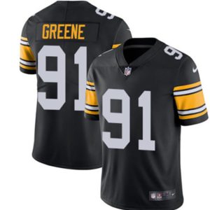 Men Pittsburgh Steelers #91 Kevin Greene Black Vapor Untouchable Limited Stitched Jersey