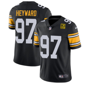 Men Pittsburgh Steelers #97 Cameron Heyward Black 2023 50th Anniversary Vapor Untouchable Limited Jersey